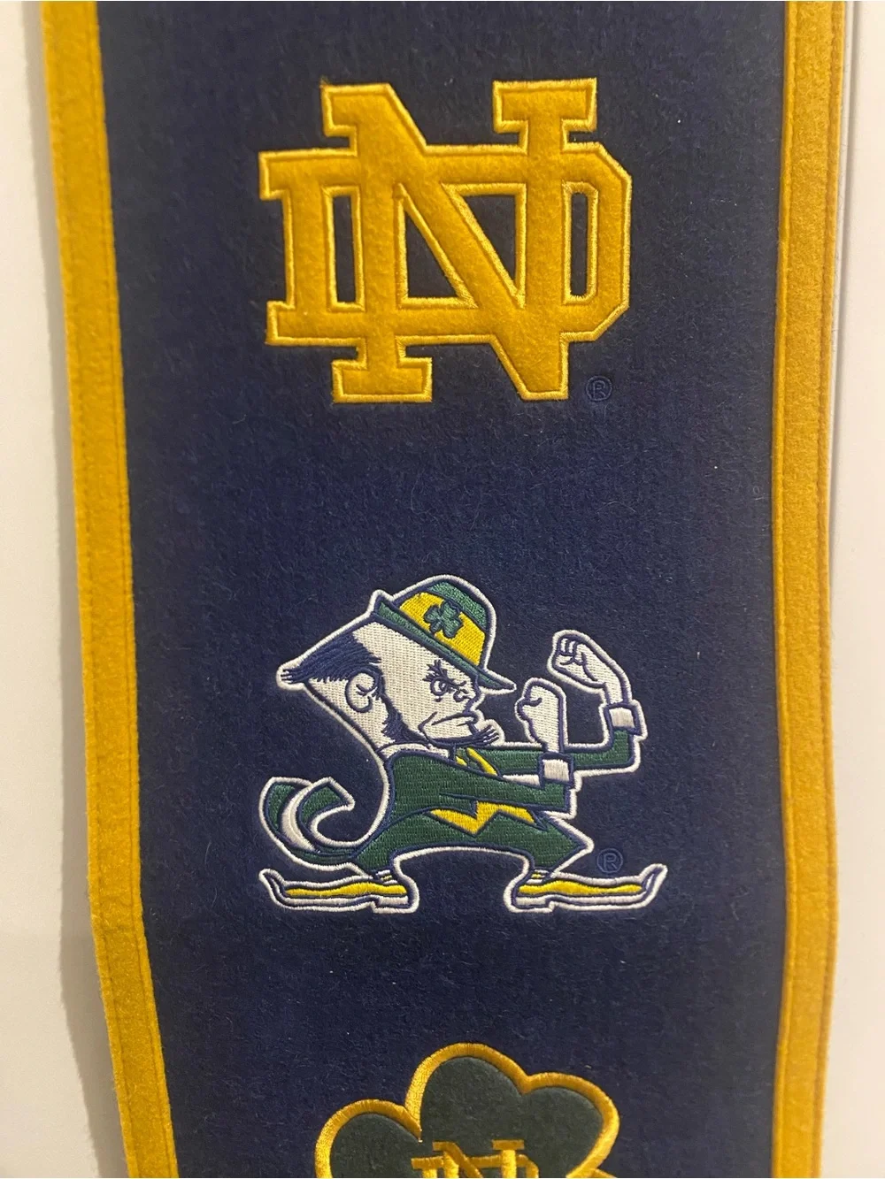 Notre Dame Fighting’ Irish Pennant - Winning Streak 30x8” - Picture 3 of 10